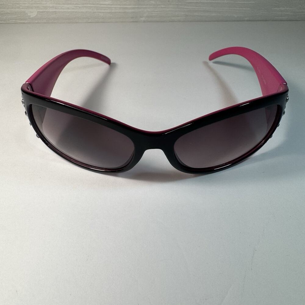 Vintage - Pink Peace Sign Sunglasses - Oversized - Retro 2000s - Groovy Shades